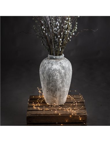 Hill Interiors Aged Stone Tall Ceramic Vase 19418