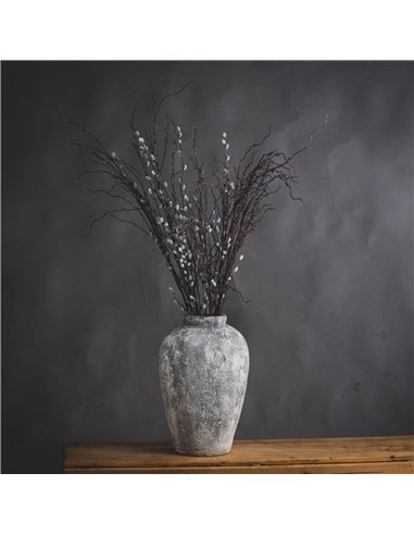 Hill Interiors Aged Stone Tall Ceramic Vase 19418