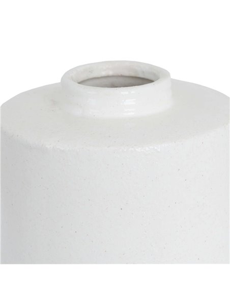 Hill Interiors White With Grey Detail Large Cylindrical Ceramic Vase 19419 - pic 113724 | FastDaddyshop