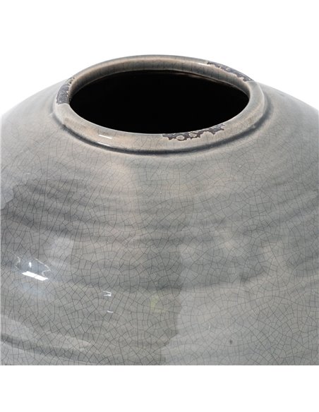 Hill Interiors Garda Grey Glazed Tiber Vase 21775 - pic 113783 | FastDaddyshop