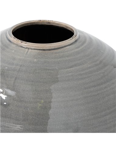 Hill Interiors Garda Grey Glazed Regola Vase 21777