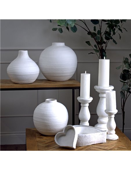 Hill Interiors Tiber Matt White Ceramic Vase 22243 - pic 113794 | FastDaddyshop