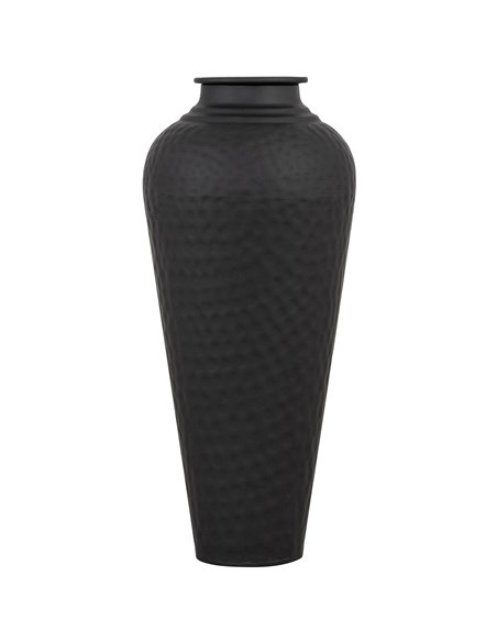Hill Interiors Matt Black Hammered Vase With Lid 22858 - pic 113820 | FastDaddyshop