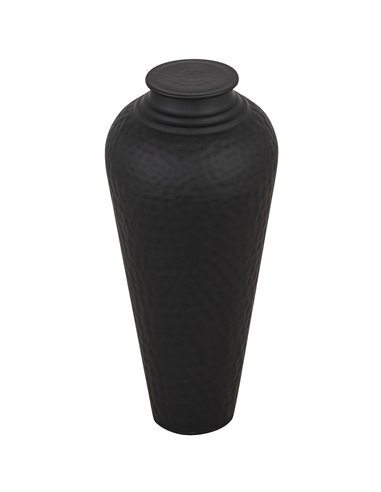 Hill Interiors Matt Black Hammered Vase With Lid 22858