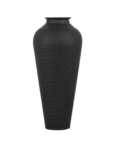 Hill Interiors Matt Black Hammered Vase With Lid 22858
