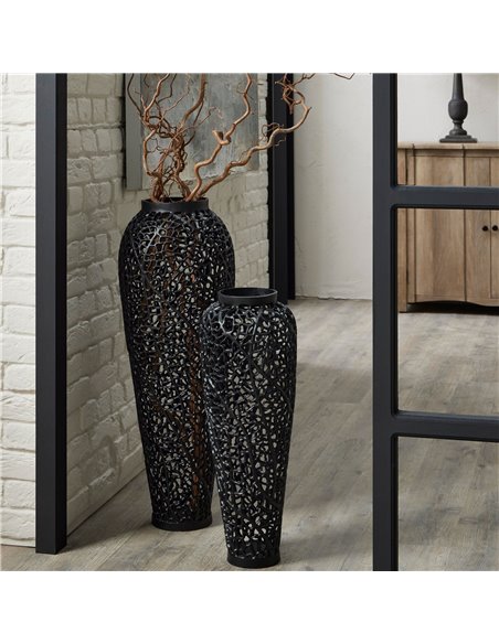Hill Interiors Black Cast Lattice Large Vase 22875 - pic 113828 | FastDaddyshop