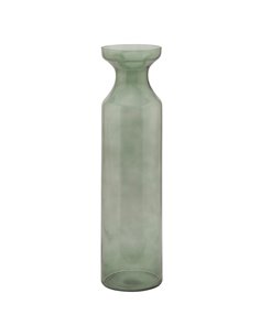 Hill Interiors Smoked Sage Glass Tall Fluted Vase 22979