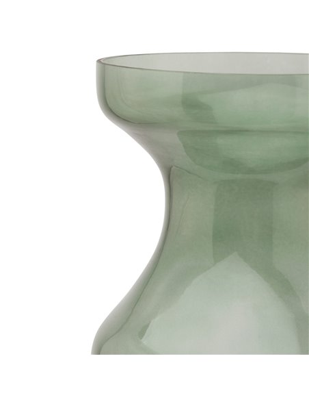 Hill Interiors Smoked Sage Glass Tall Fluted Vase 22979 - pic 113838 | FastDaddyshop
