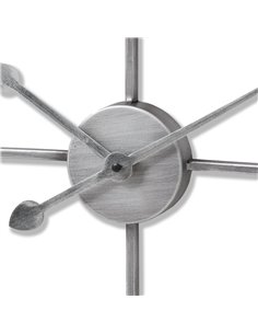 Hill Interiors Silver Heart Skeleton Wall Clock 17857 2