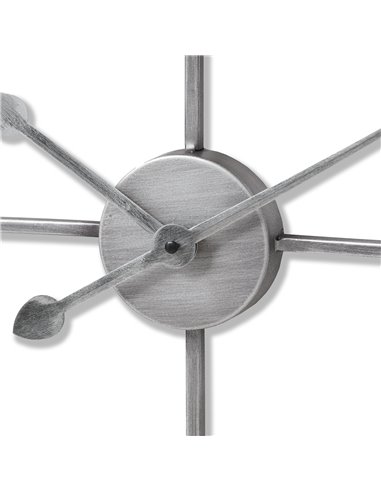 Hill Interiors Silver Heart Skeleton Wall Clock 17857