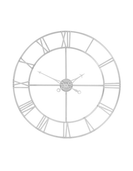 Hill Interiors Large Silver Foil Skeleton Wall Clock 18896 - pic 113852 | FastDaddyshop