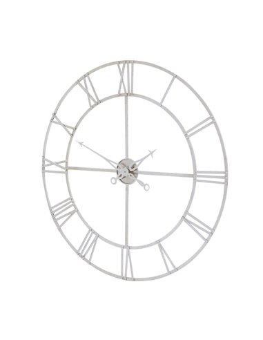 Hill Interiors Large Silver Foil Skeleton Wall Clock 18896
