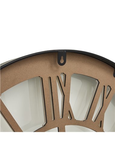Hill Interiors Black Framed Skeleton Clock With White Roman Numerals 21070