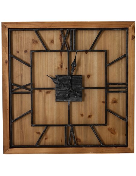 Hill Interiors Williston Square Large Wooden Wall Clock 21644 - pic 113898 | FastDaddyshop