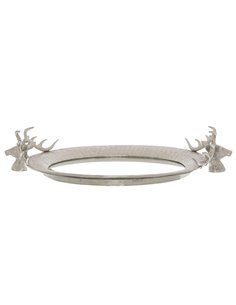 Hill Interiors Large Mirrored Tray With Stag Heads 22241