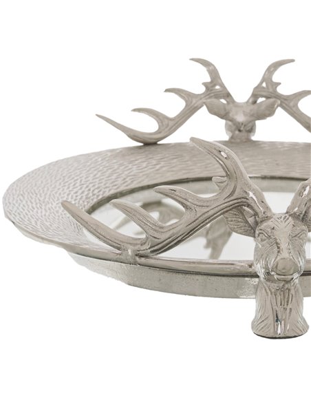 Hill Interiors Large Mirrored Tray With Stag Heads 22241 - pic 113920 | FastDaddyshop