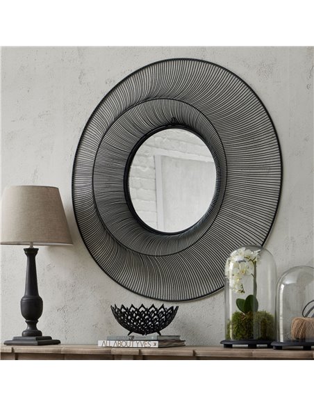 Hill Interiors Chico Black Large Wire Mirror 22715 - pic 113930 | FastDaddyshop