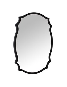 Hill Interiors Matt Black Ornate Curved Mirror 23087