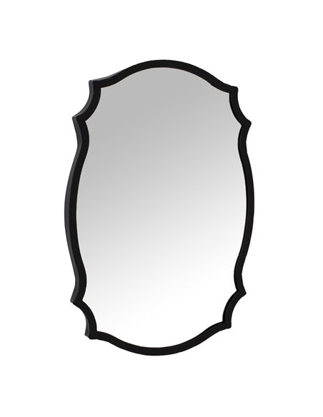 Hill Interiors Matt Black Ornate Curved Mirror 23087 - pic 113931 | FastDaddyshop