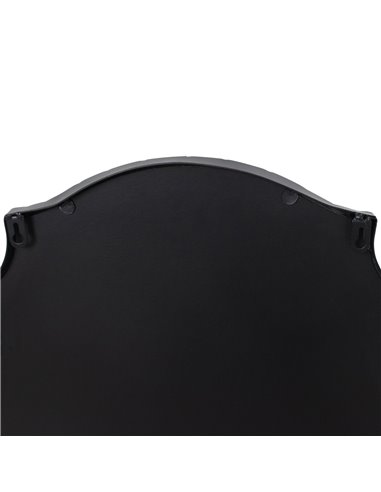 Hill Interiors Matt Black Ornate Curved Mirror 23087
