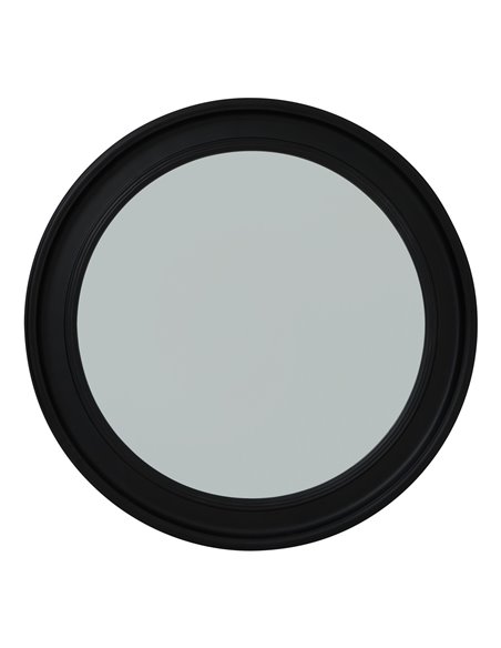 Hill Interiors Black Wood Round Framed Mirror 23332 - pic 113936 | FastDaddyshop