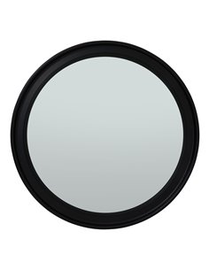 Hill Interiors Black Wood Round Framed Large Mirror 23334