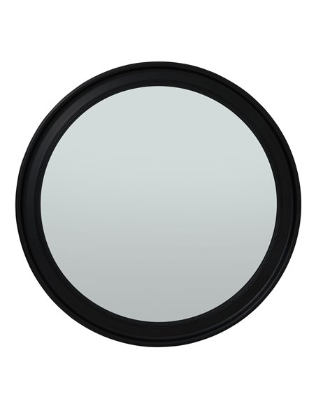 Hill Interiors Black Wood Round Framed Large Mirror 23334 - pic 113939 | FastDaddyshop