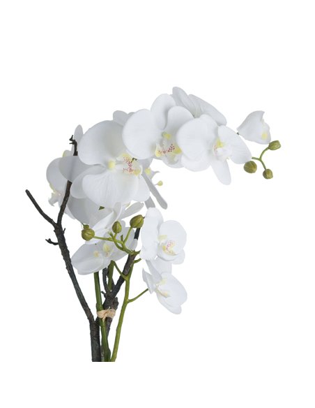 Hill Interiors White Orchid In Stone Pot 19956 - pic 113976 | FastDaddyshop