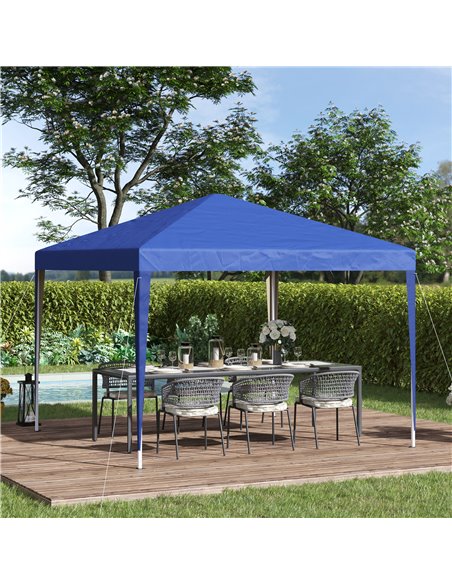 Outsunny 3 x 3M Garden Pop Up Gazebo Marquee Party Tent Wedding Canopy (Blue) + Carrying Bag - pic 11401 | FastDaddyshop