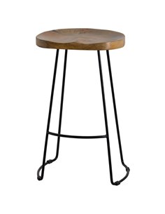Hill Interiors Franklin Hardwood Shaped Barstool 19924