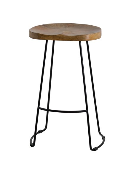 Hill Interiors Franklin Hardwood Shaped Barstool 19924 - pic 114107 | FastDaddyshop