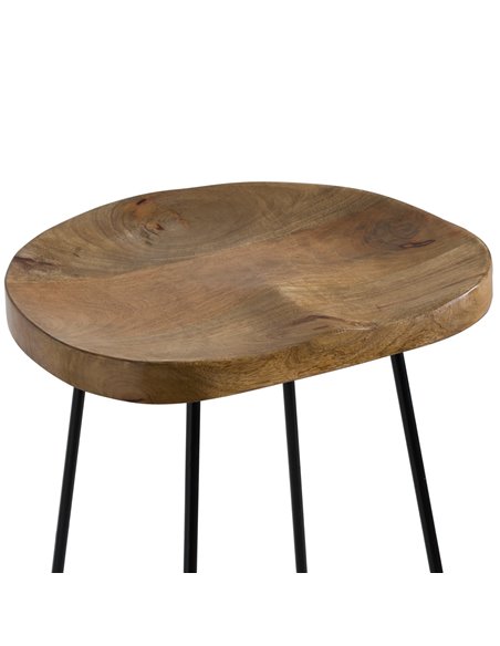 Hill Interiors Franklin Hardwood Shaped Barstool 19924 - pic 114108 | FastDaddyshop