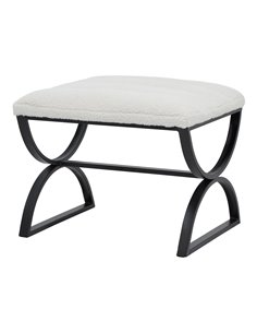 Hill Interiors Boucle Ribbed Footstool 23085