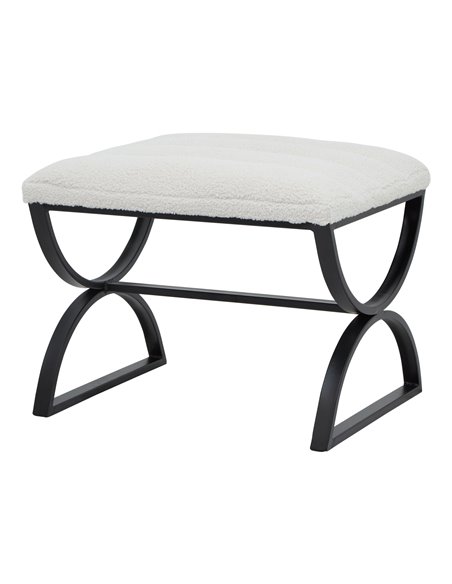 Hill Interiors Boucle Ribbed Footstool 23085 - pic 114111 | FastDaddyshop