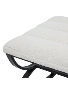 Hill Interiors Boucle Ribbed Footstool 23085 2