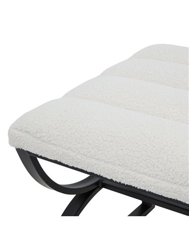 Hill Interiors Boucle Ribbed Footstool 23085