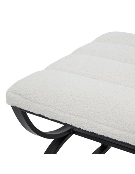 Hill Interiors Boucle Ribbed Footstool 23085 - pic 114112 | FastDaddyshop
