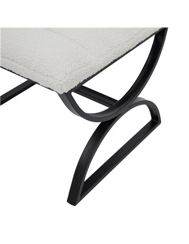Hill Interiors Boucle Ribbed Footstool 23085