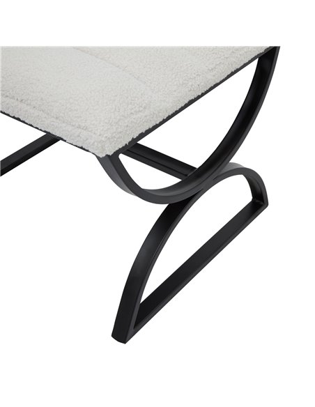 Hill Interiors Boucle Ribbed Footstool 23085 - pic 114113 | FastDaddyshop