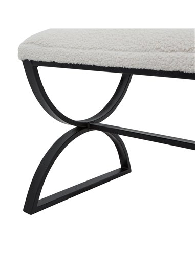 Hill Interiors Boucle Ribbed Footstool 23085