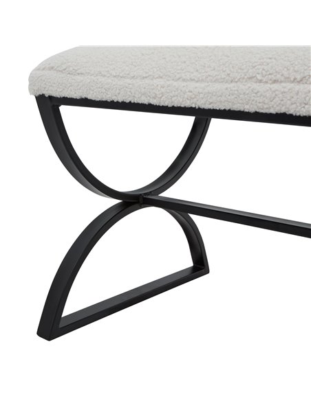 Hill Interiors Boucle Ribbed Footstool 23085 - pic 114114 | FastDaddyshop