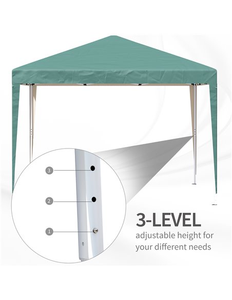 Outsunny 3x3 m Pop Up Gazebo Heavy Duty Gazebo , 210 D Oxford Cloth-Green - pic 11413 | FastDaddyshop