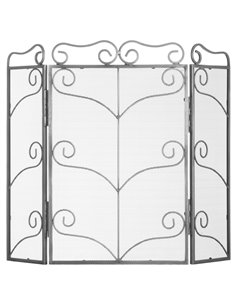 Hill Interiors Heavy Large Antique Silver Fire Screen 20061