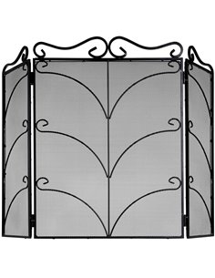 Hill Interiors Heavy Large Black Ornate Fire Screen 6611