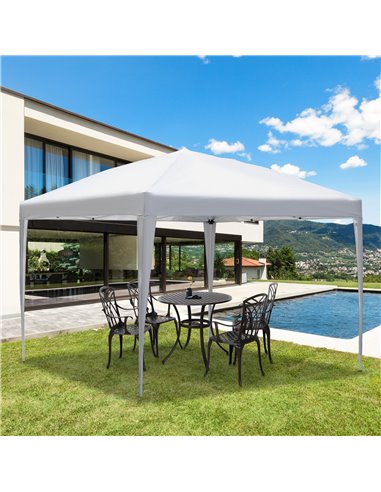 Outsunny 3 x 3 meter Garden Heavy Duty Pop Up Gazebo Marquee Party Tent Folding Wedding Canopy-White