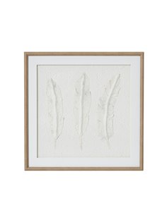 Hill Interiors Solli White Feathers Art Mounted In Beaded Frame 23801