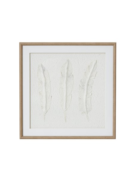 Hill Interiors Solli White Feathers Art Mounted In Beaded Frame 23801 - pic 114173 | FastDaddyshop