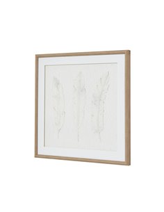 Hill Interiors Solli White Feathers Art Mounted In Beaded Frame 23801 2