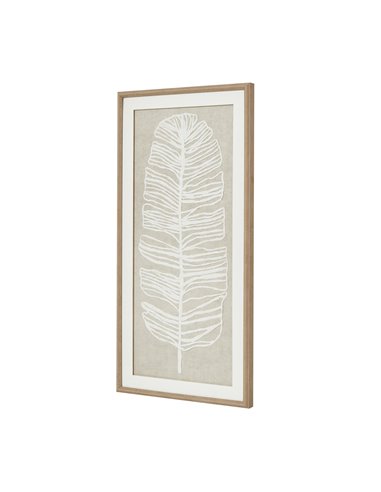 Hill Interiors Large Plume White Feather Art Mounted In Beaded Frame 23804