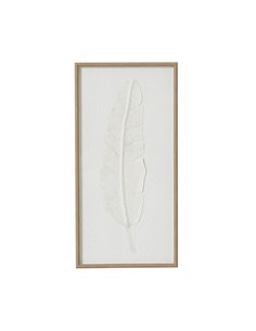 Hill Interiors Large Quill White Feather Art Mounted In Beaded Frame 23805